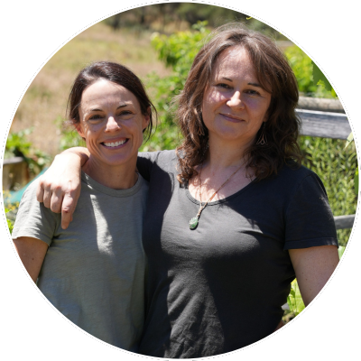 Food2Soil's female founders and directors, Josie Grenfell and Annabel Schweiger.