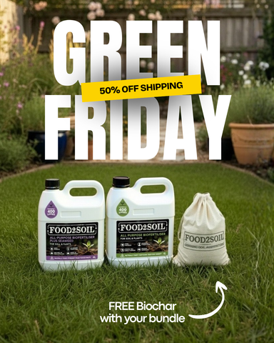 Buy both 4L Biofertilisers and get a 3L Biochar Soil Improver FREE — plus 50% off shipping Australia-wide!